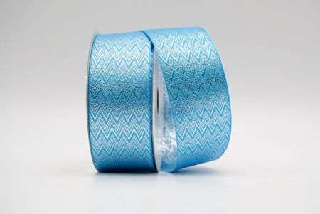 Blauw-Zilver Zigzag Patroon Lint_K1767-6035